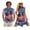 American Flag Palm Tree, variant on Hawaii Matching Couple Outfits Pink Palm Leaf His and Hers Summer Outfits Lightweight Loose Swing Sundresses with Soft Fabric Round Neck Fit for Honeymoon Trip