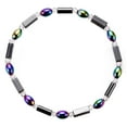 thumbnail image 1 of Trendy Women Electroplated AB Multi Colored Hematite Anklet Ankle Bracelet Accessory, 1 of 1