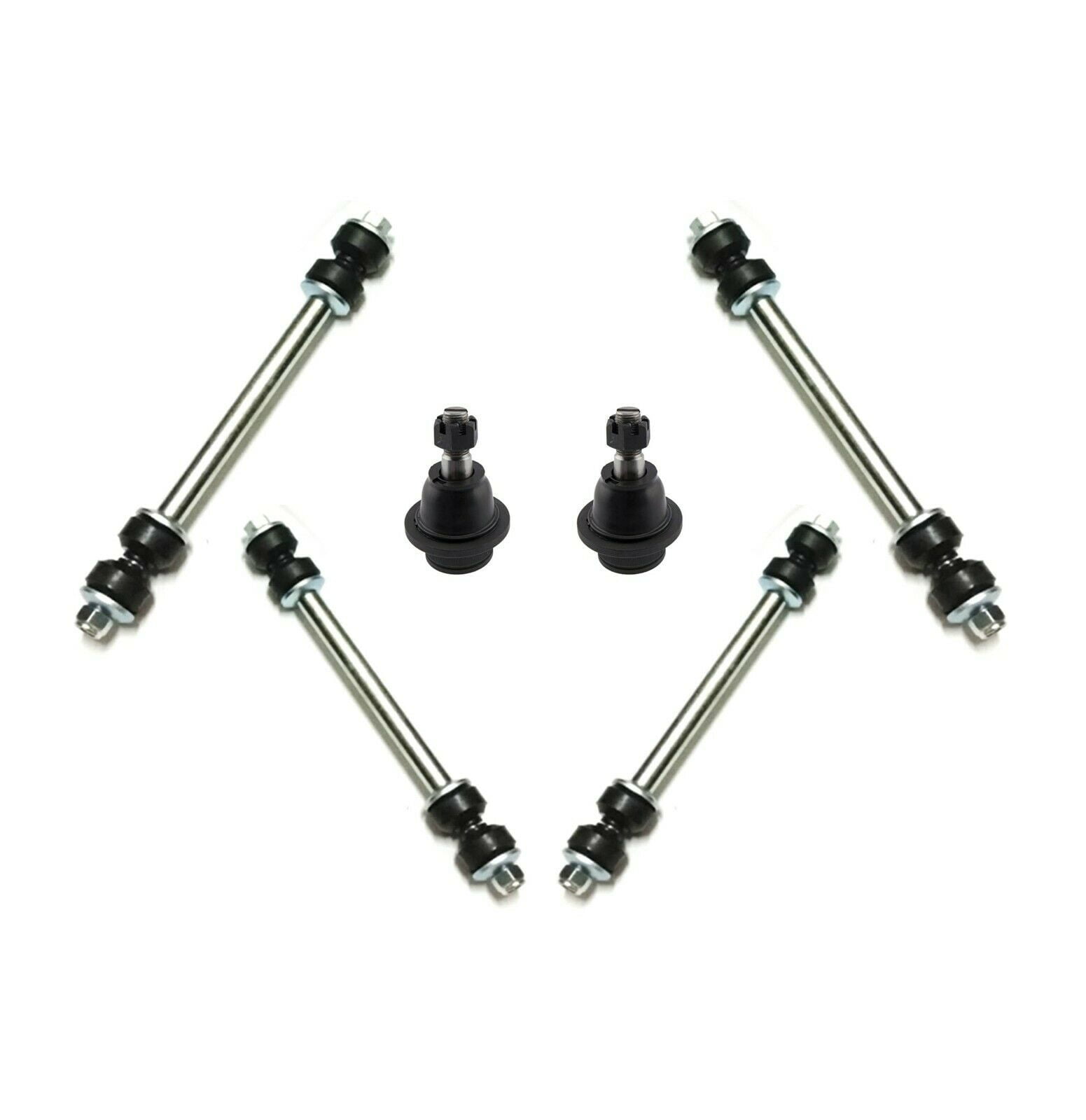 6 Pc Front & Rear Sway Bar Links + Lower Ball Joints Suspension Kit