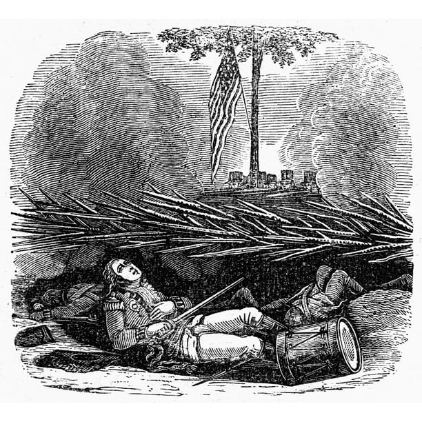 Count Donop, 1777./Ngerman Mercenary. Count Carl Emilius Von Donop Mortally Wounded At The Battle Of Red Bank, New Jersey, October 1777. Poster Print by (18 x 24)