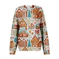 thumbnail image 5 of Hoodies For Women Oversized Winter Cute Sweatshirts Pullover Trendy Fall Clothes, Christmas Print Lightweight Design without Pockets for Comfortable Fall Winter Wear,Brown,2XL, 5 of 6