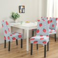 thumbnail image 2 of Charming Strawberry Dining Chair Covers Set of 4 Fresh Red Berry Design Washable Polyester Stretch Slipcovers Removable Protector for Sweet Kitchen Decor, 2 of 6