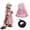 typeB, variant on Small Pet Ferret Floral Dress Harness and Leash Set Lace Bow Sleeveless Skirt Outfit for Daily Walking Outdoor Stroll Small Animal Apparel