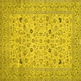 thumbnail image 1 of Ahgly Company Indoor Square Persian Yellow Traditional Area Rugs, 4' Square, 1 of 4