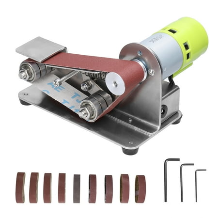 

Multifunctional Grinder Mini Electric Belt Sander Diy Polishing Grinding Machine Cutter Edges Sharpener with 10Pcs 30Mm Sanding Paper