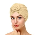 thumbnail image 2 of JFGHDG Headband Head Wrap Hair Elastic Women Print Headband,Knotted Headband for Women,Head Bands for Women's Hair,Headband,Non Slip Headbands for Women,Elastic Cap Beaded Cap Beige One Size, 2 of 4