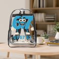 thumbnail image 7 of Six Seven Emojis Transparent Backpack Fashion Travel Backpack Laptop Backpack 16ch, 7 of 7