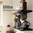 thumbnail image 5 of 2Pcs/Set 24" Wood Wall Mounted Floating Shelves Storage Shelving For Living Room, Dining Room, Office, Bedroom, 5 of 7