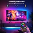 thumbnail image 2 of UTAH-24.6 Pieds Bande Lumineuse LED pour TV - Lumières LED pour TV 70-100 Pouces, Éclairage Rétroéclairé ICRGB TV, Synchronisation Musicale Application Bluetooth & Télécommande Bandes Lumineuses LED TV, Alimenté par USB pour Chambre Salle de Jeux, 2 of 4