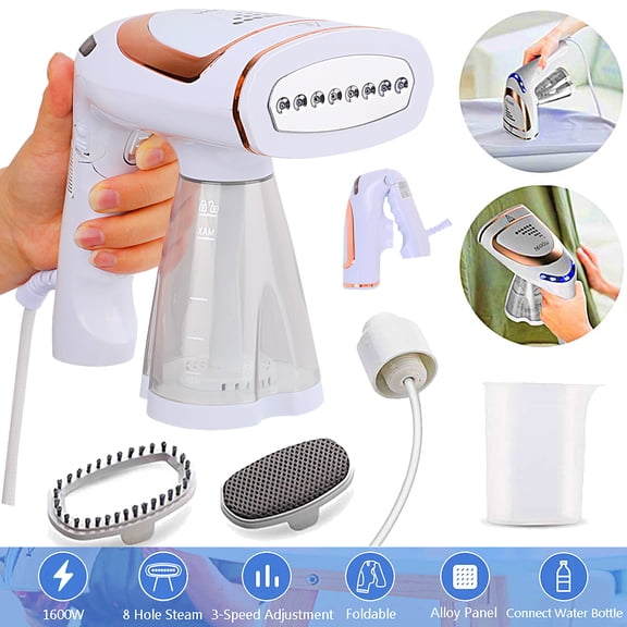 Duomishu Garment Steamer 2in1 Portable Steamer for Clothes Horizontal Folding Handheld Steam Iron
