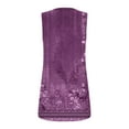 thumbnail image 2 of JGGSPWM Plus Size Square Neck Tank Tops for Women Floral Blouse Classic Basic Tunic Sleeveless Shirts Tshirts Dressy Casual Vest 1-Large Size Purple S, 2 of 5