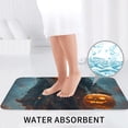 thumbnail image 6 of Bathroom Rugs Sets 3 Piece - Scarecrow Halloween Night Absorbent Non Slip Bath Mats, U-Shape Toilet Lid Cover, Contour Mat, Soft Washable Shower Mats Bath Rug Mat for Bathroom Tub Toilet, 6 of 7