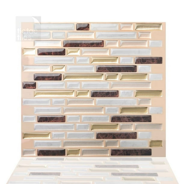 Tic Tac Tiles 10 Sheet Peel And Stick Self Adhesive Removable Stick On Kitchen Backsplash Bathroom 3d Wall Sticker Wallpaper Tiles In Como Maroon Walmart Com Walmart Com