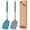 GREY-BLUE, variant on Bundlepro 2 Pack Silicone Spatula, Kitchen Turner, Cookware for Fish, Eggs ,Meat, Blue + Grey