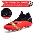 thumbnail image 2 of Cyiecw Men's Soccer Shoes High-Top Laceless Firm Ground Football Shoes Outdoor Indoor Boys Athletic Soccer Cleats, 2 of 7