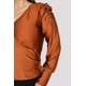 thumbnail image 4 of Blusa formal de satin Roman Fashion /Tallas Extras, 1789 (Chedron naranja oscuro 42, 4 of 7