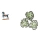 thumbnail image 1 of Escultura De Caballo De Pie Con Hojas De Palma, Adorno Creativo De Feng Shui Para Escritorio, Sala De Estar, Estantería, Cama, Baño, TV, Fondo, Decoración De Jungla, 1 of 8