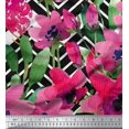 thumbnail image 3 of oneOone Viscose Jersey Fabric Chevron|Leaves & Floral Panel Print Fabric By Yard 60 Inch Wide, 3 of 3