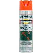 Rust-Oleum Professional Fluorescent Red-Orange Inverted Marking Paint 15 oz