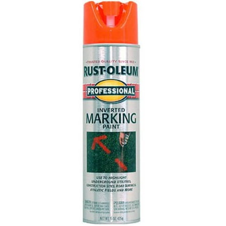 Rust-Oleum Professional Fluorescent Red-Orange Inverted Marking Paint 15 oz