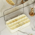 thumbnail image 3 of Paokuoon Dust proof Jewelry Box Transparent Jewelry Box Handle Double Layer Multi Compartment Dustproof Waterproof Necklace Earrings Organizer, 3 of 7