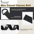 thumbnail image 4 of XIATIAN Men Canvas Belt Web Fabric Casual Belt with Black Double D-ring 1 1/2" Wide Set of 2, 4 of 5