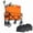 Orange + Steel, variant on Minimeetall Multi-use Bag,Collapsible Foldable Wagon Cart Beach Wagon Heavy Duty Utility Cart Utility Wagon Grocery Cart for for Camping 3pcs plastic Liner bag /Cover , cream