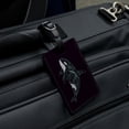 thumbnail image 2 of Killer Whale Orca with Waves Rectangle Leather Luggage Card Suitcase Carry-On ID Tag, 2 of 4
