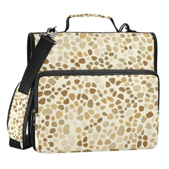 ALAZA Zipper Binder Leopard-h1 3 Ring Trapper Keeper File Folder Organizer Bag