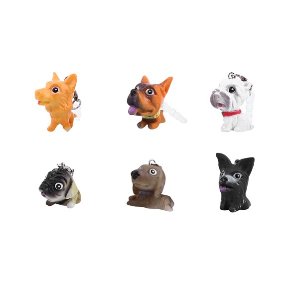 EeaseMX Juego de 6 tapones universales para teléfono de 3,5 mm con forma de perro (color aleatorio)