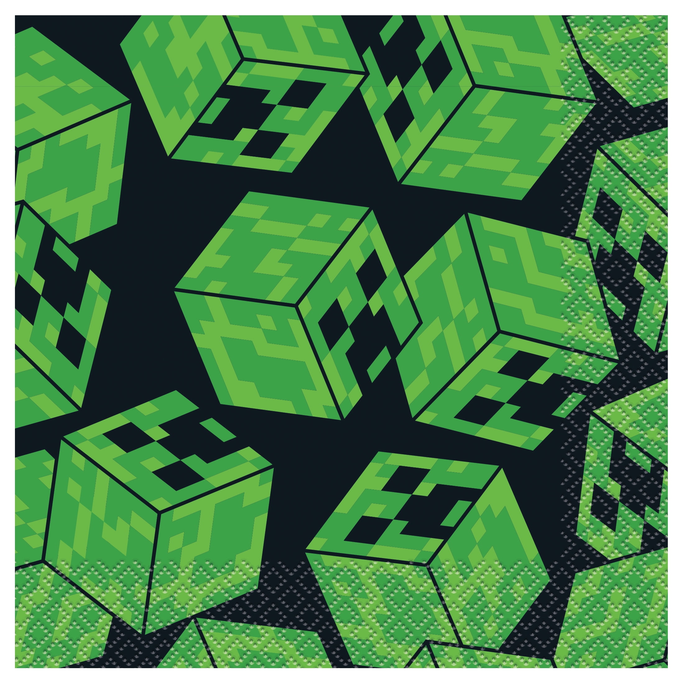 Minecraft 16 Count 6.5IN x 6.5IN Multicolor Lunch Napkins