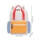 thumbnail image 3 of Mochila de doble hombro | Tela duradera, diseño transpirable, bloque de colores de moda | Forro suave de poliéster, 37x27x10cm | Cómodo, ligero, moderno | Blanco, azul, amarillo, 3 of 6