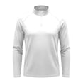 thumbnail image 4 of JIAYUE Men's T Shirt Fashion Long Sleeve Half Zip Collar Solid Color Casual Athletic Tops Loose Fit Breathable Daily Comfortable Wear For Training And Outdoor Playing, 4 of 4