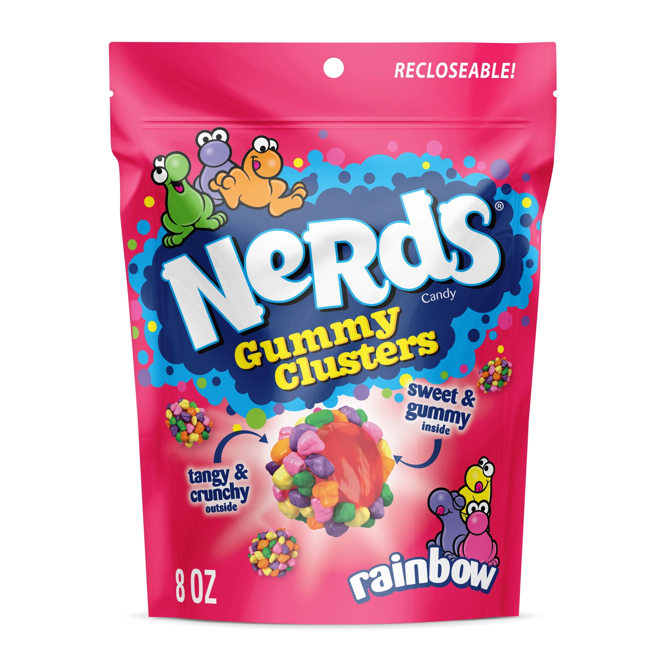 Gummy Candy Variety Bundle with HARIBO Goldbears, NERDS Gummy Clusters and Trolli Sour Brite Crawlers