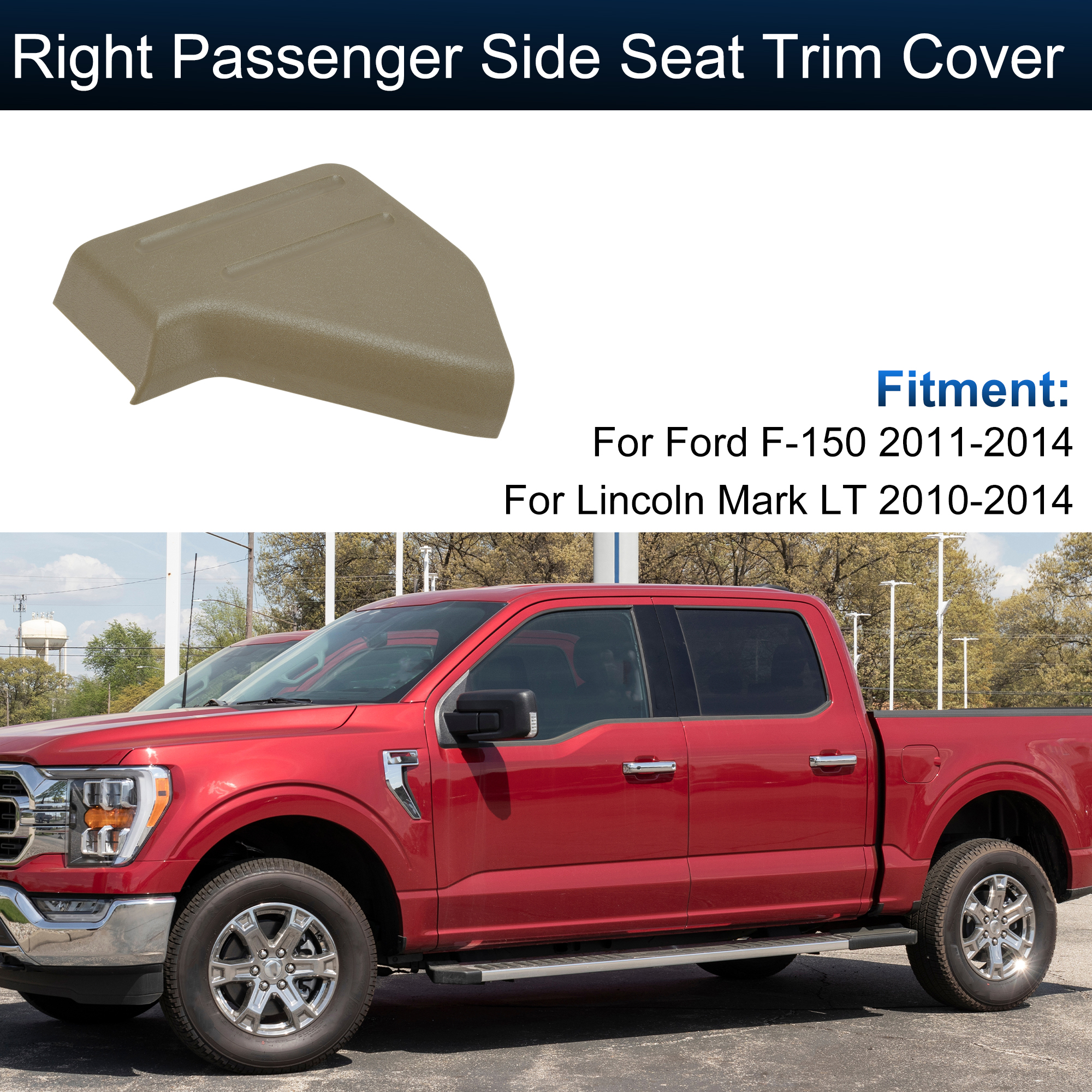 Unique Bargains Seat Trim Cover for Ford F150 and for Lincoln Mark LT Front Seat Brown