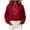 Wine, variant on AKOEE Women's Crop Hoodies Y2K Casual Comfy Loose Plain Pullover Hooded Drawstring Sweatshirts Long Sleeve, Purple XL