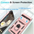 thumbnail image 2 of KOMI for Pixel 7 Pro Case, Google Pixel 7 Pro Case with 2 HD Screen Protector + Slide Camera Cover, Magnetic Ring Holder Kickstand [Military Grade Shockproof] Case for Pixel 7 Pro 6.7", Rose Gold, 2 of 5