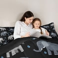 thumbnail image 4 of Castle Fairy Cartoon Elephants Bedding Comforter Set,Kawaii Animal King Bedding Sets, 4 of 8