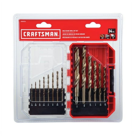 BLACK DECKER Craftsman Gold Oxide Drill Bit Set, 14 Pieces