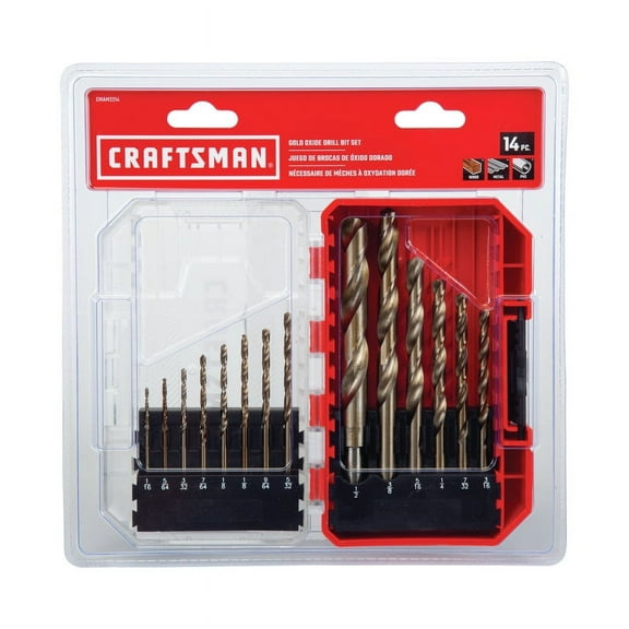 BLACK DECKER Craftsman Gold Oxide Drill Bit Set, 14 Pieces