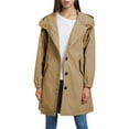 thumbnail image 5 of DondPO Women's Trench Coat Rain Gear For Women Waterproof Women's Raincoats Rain Jacket Women Trench Coat Women Long Plus Size Rain Coat Rain Jacket Women Long Brown S, 5 of 9