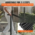 thumbnail image 5 of SKYSHALO 1-3 Step Handrail, Black Steel Railing for Steps 330lbs Capacity Stair Handrail Baking Varnish Metal Handrail for Stairs Stylish Handrails for Outdoor Steps with Expansion Bolts & Drill Bit, 5 of 9
