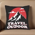 thumbnail image 5 of Set of 2 Throw Pillow Covers 18x18in - Bold Red Circle Peaks Design for Couch Bed Car - Adventure & Nature Inspired Decor, 5 of 8