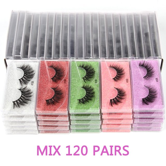 Wholesale Mink Eyelashes 30/40/50/100pcs 3d Mink Lashes Natural Individual false Lashes In Bulk