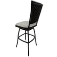 thumbnail image 2 of Outdoor Swivel Bar Stool 30" Seat - Erin Armless - Cream Fabric - Black Frame, 2 of 2