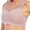 Pink, variant on Women's Sports Bra Wirefree Padded Push Up Bra V Neck Lace Trim Full Coverage Contour T Shirt Bra Underwear Lingerie Tank Top for Sleeping Yoga Fitness Workout, Full Cup, M-3XL