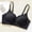 #204-Black, variant on Women's Solid Color Wire-Free Push-Up Bra with Molded Cups, Back Closure and Adjustable Straps, Breathable for Daily Wear