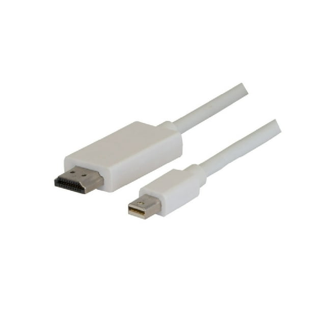 10 ft. Mini Display Port to HDMI M/M Cable - Excellent for Apple Macbook, Macbook Pro, iMac, Macbook Air, Mac Mini Laptop - White