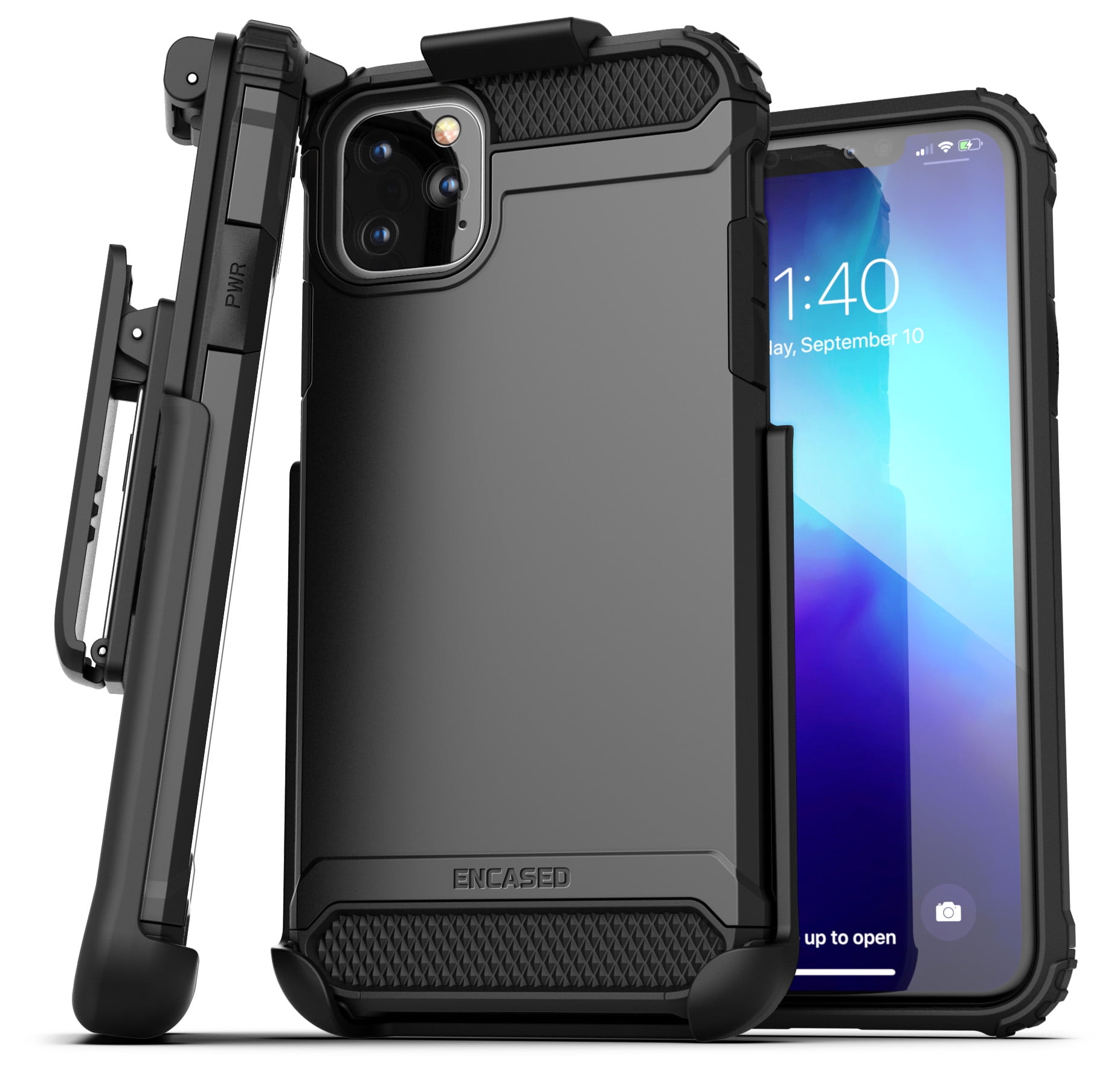 Encased iPhone 11 Pro Max Belt Clip Holster Case (2019 Scorpio Armor) Heavy Duty Rugged ...