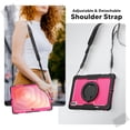 thumbnail image 5 of for Samsung Galaxy Tab S11 Ultra Case 14.6 inch, 360 Rotating Shockproof Cover with Stand, Handle, Shoulder Strap (SM-X930/X936B), Rose Panel, 5 of 7